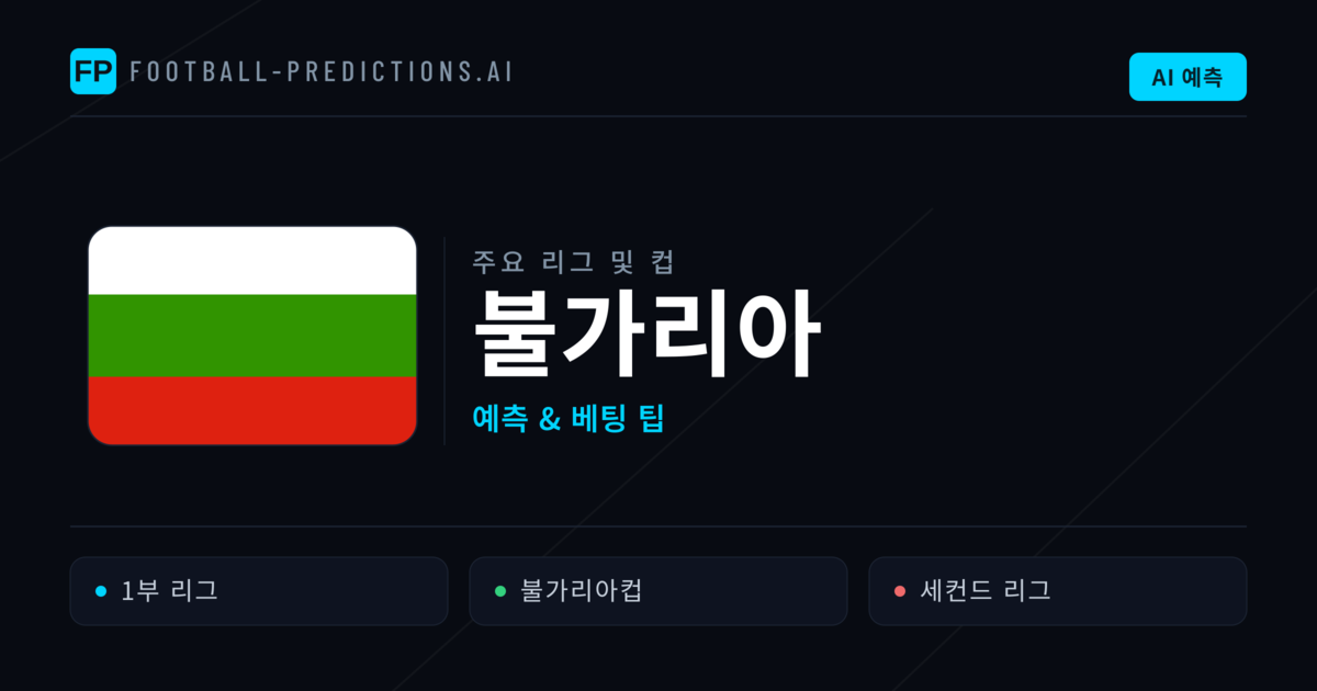 불가리아 축구 예측 & 베팅 팁