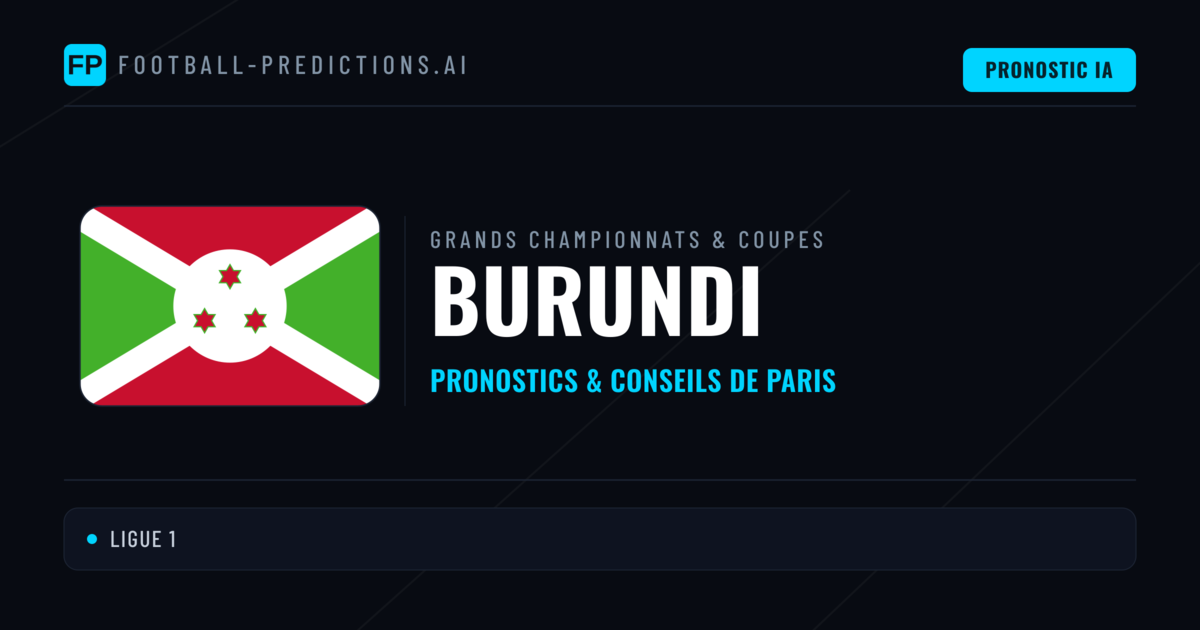 Pronostics football Burundi & Conseils de Paris