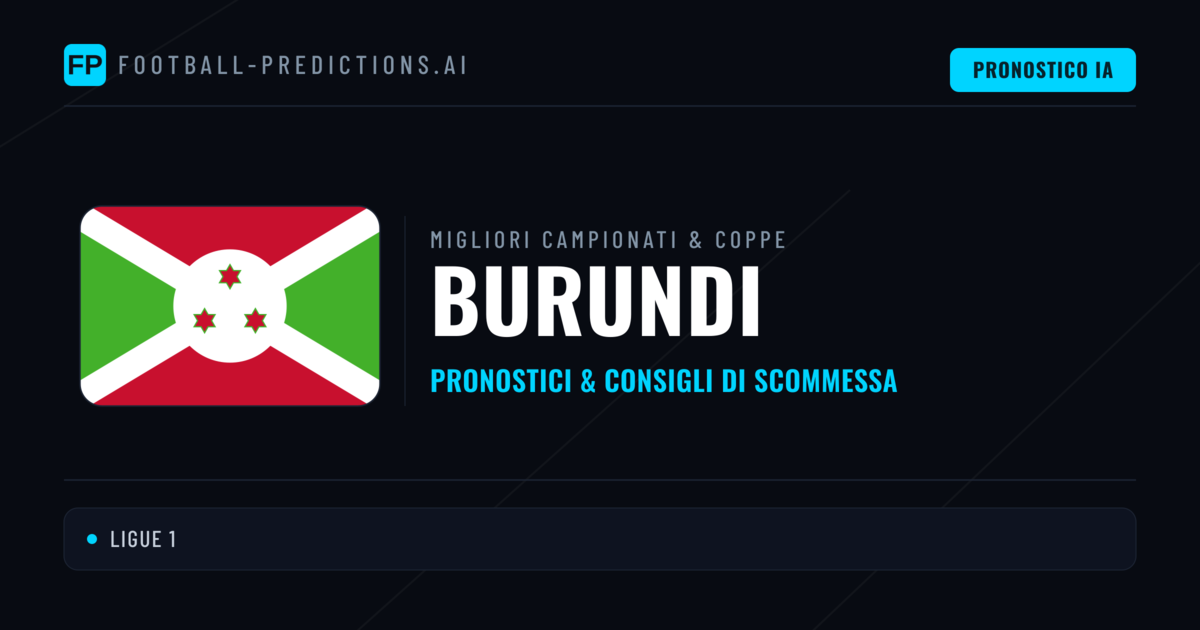 Pronostici Calcio Burundi — Scommesse e Consigli