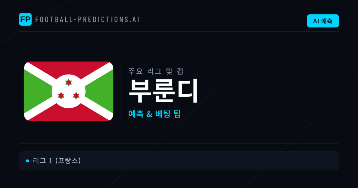 부룬디 축구 예측 & 베팅 팁