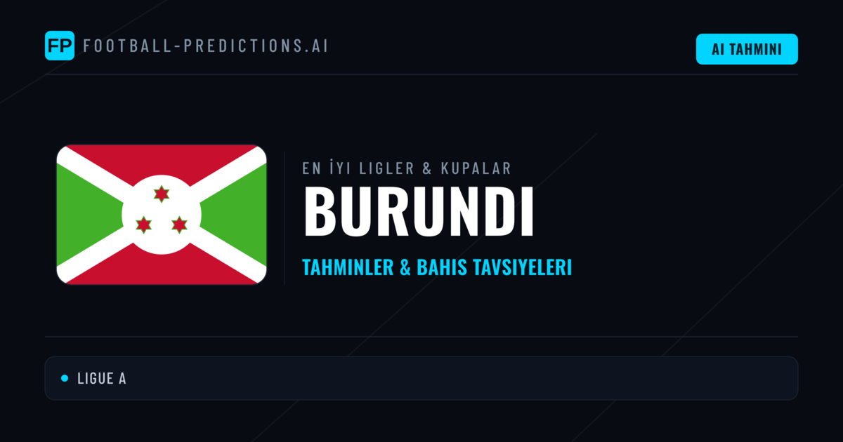 Burundi Futbol Tahminleri & İddaa İpuçları