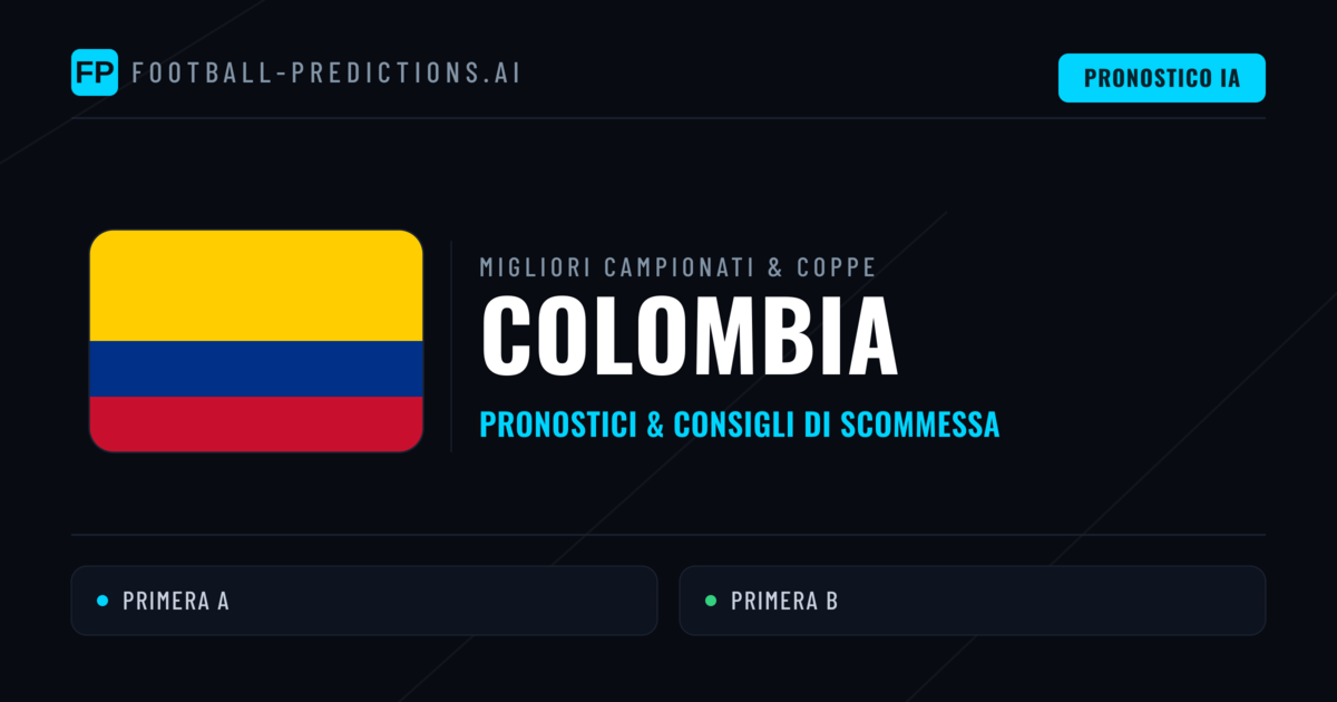 Pronostici Calcio Colombia — Scommesse e Consigli