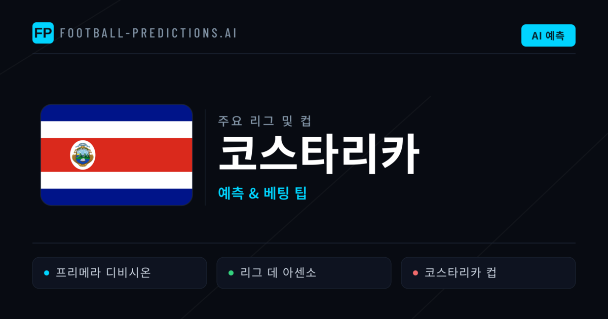 코스타리카 축구 예측 & 베팅 팁