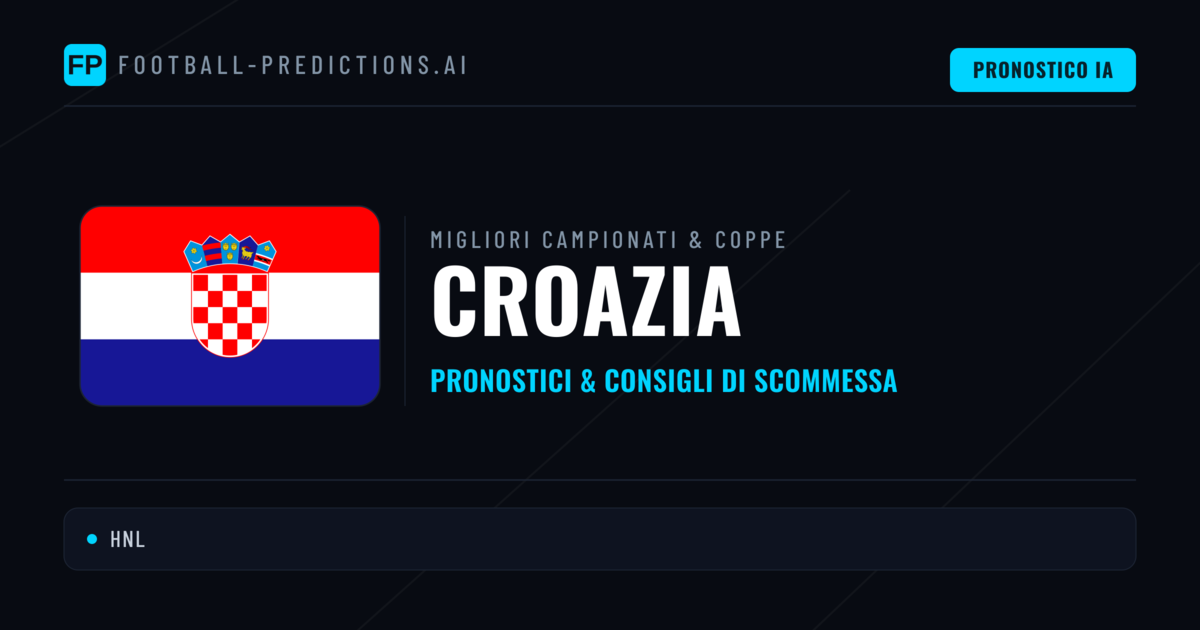Pronostici Calcio Croazia — Scommesse e Consigli