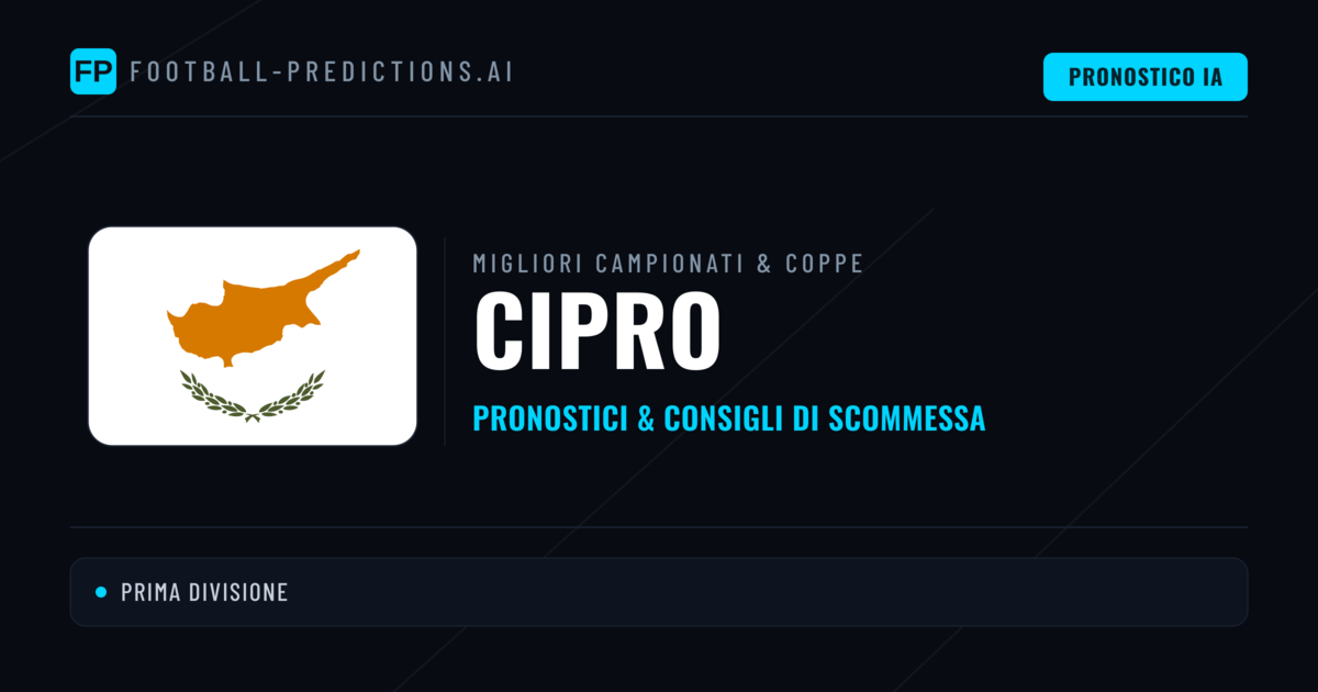 Pronostici Calcio Cipro — Scommesse e Consigli