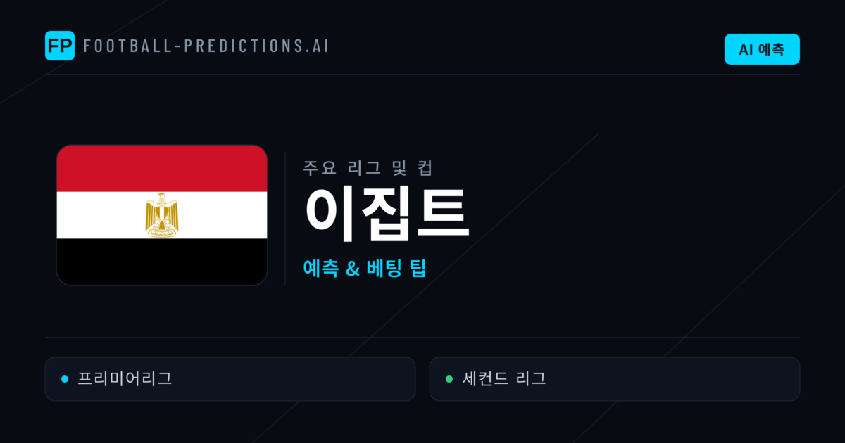 이집트 축구 예측 & 베팅 팁