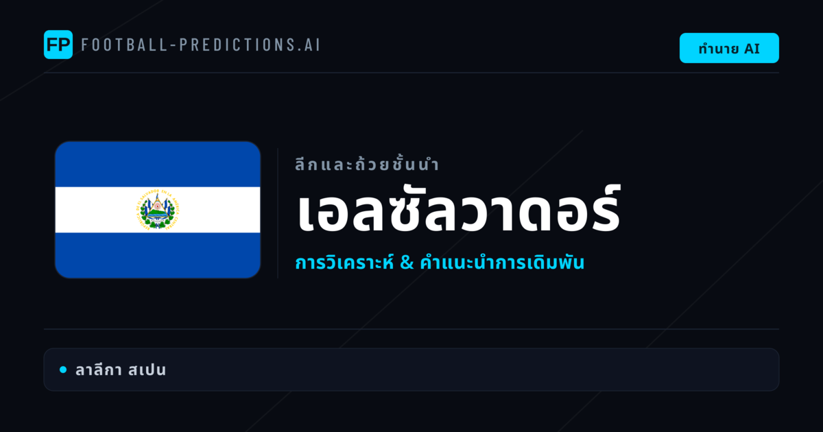 วิเคราะห์บอล เอลซัลวาดอร์ & วิเคราะห์ผล