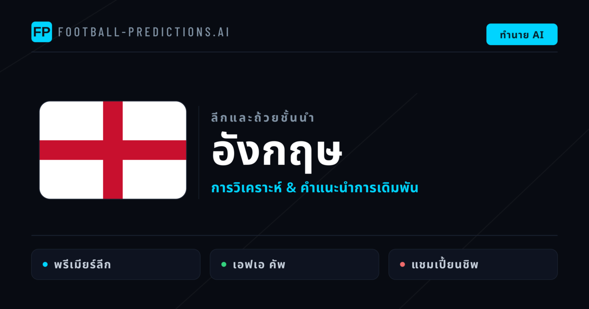 วิเคราะห์บอล อังกฤษ & วิเคราะห์ผล