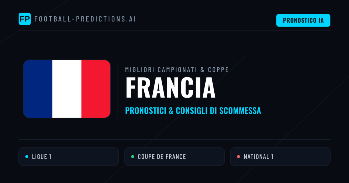 Pronostici Calcio Francia — Scommesse e Consigli