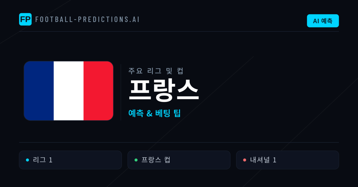프랑스 축구 예측 & 베팅 팁