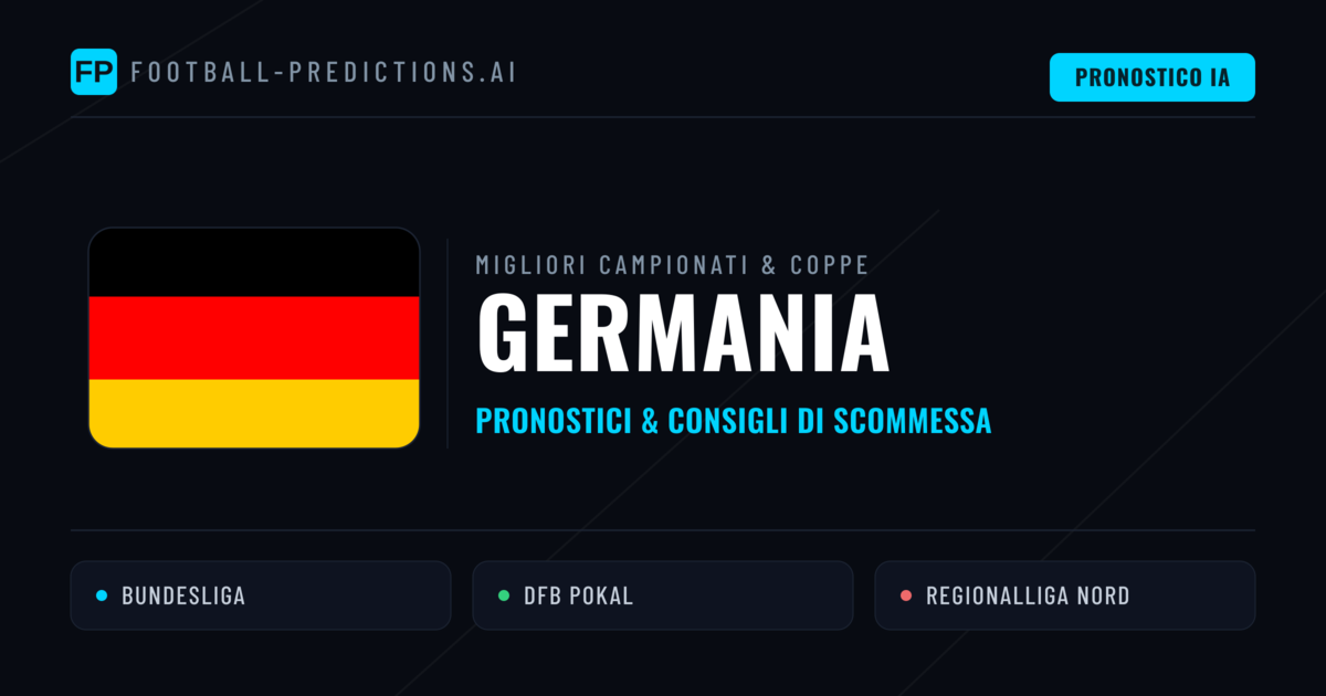 Pronostici Calcio Germania — Scommesse e Consigli