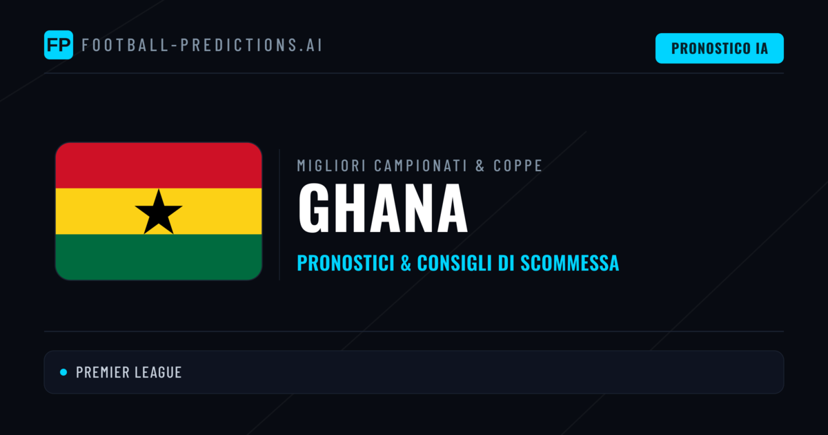 Pronostici Calcio Ghana — Scommesse e Consigli