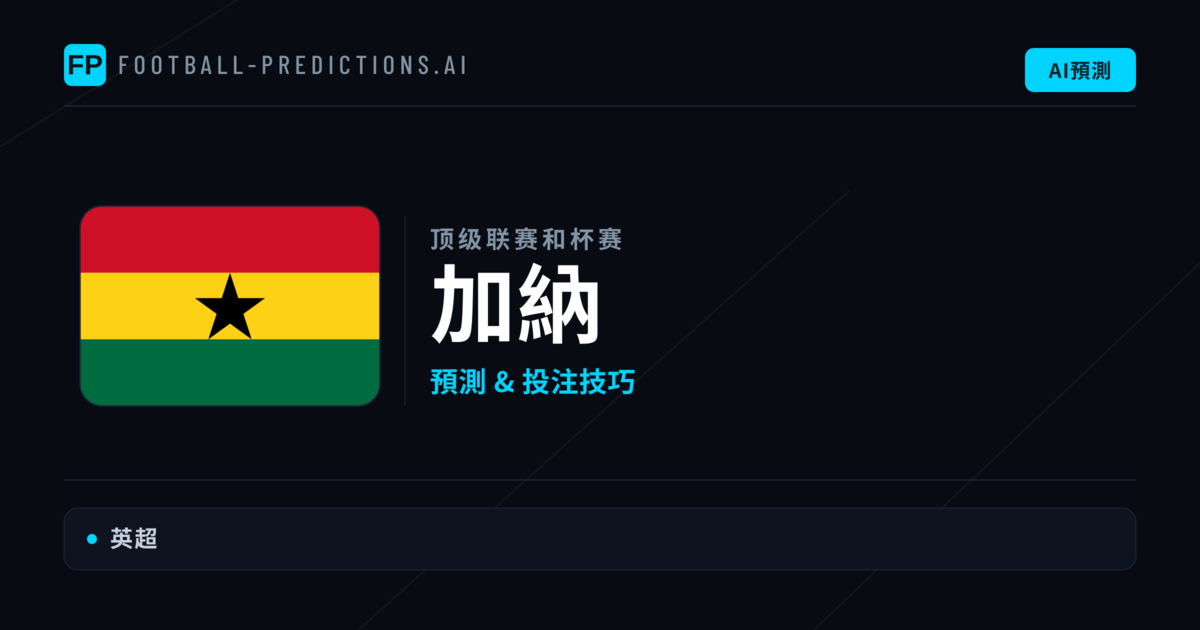 加納足球賽事預測 — 運彩分析與推薦