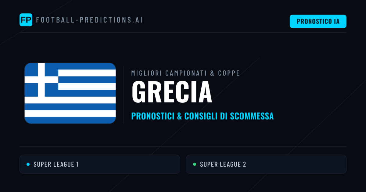 Pronostici Calcio Grecia — Scommesse e Consigli