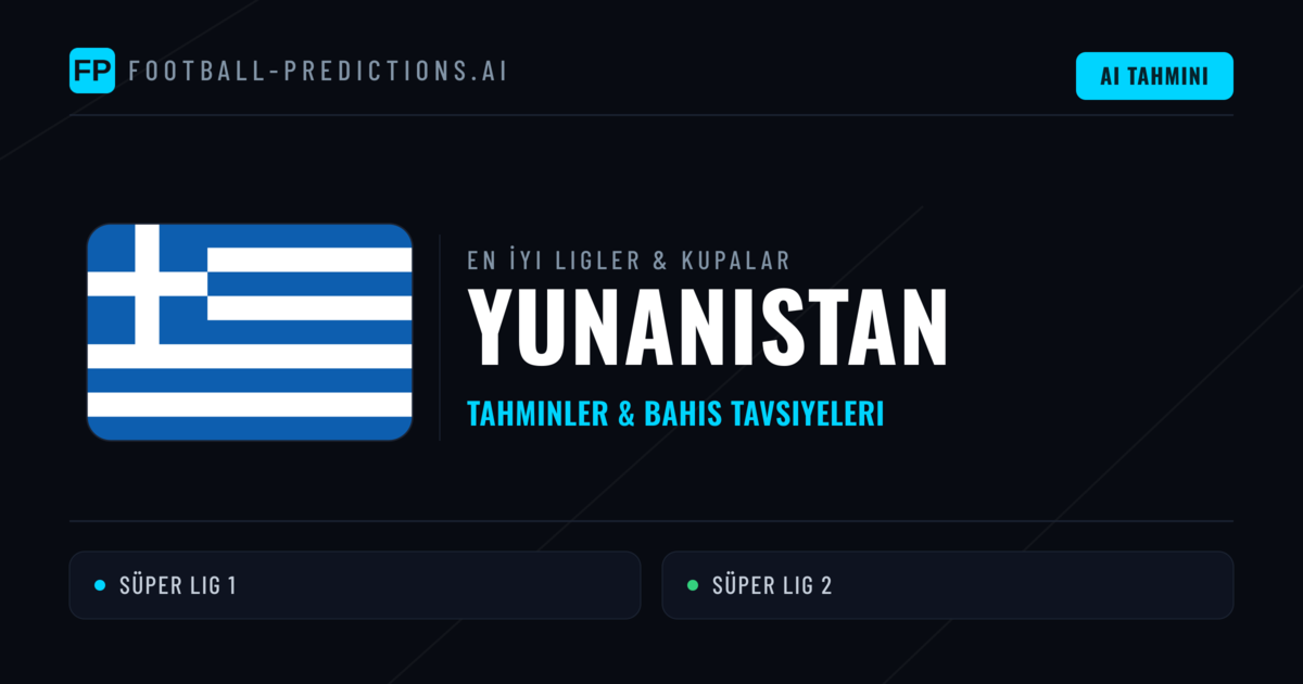 Yunanistan Futbol Tahminleri & İddaa İpuçları