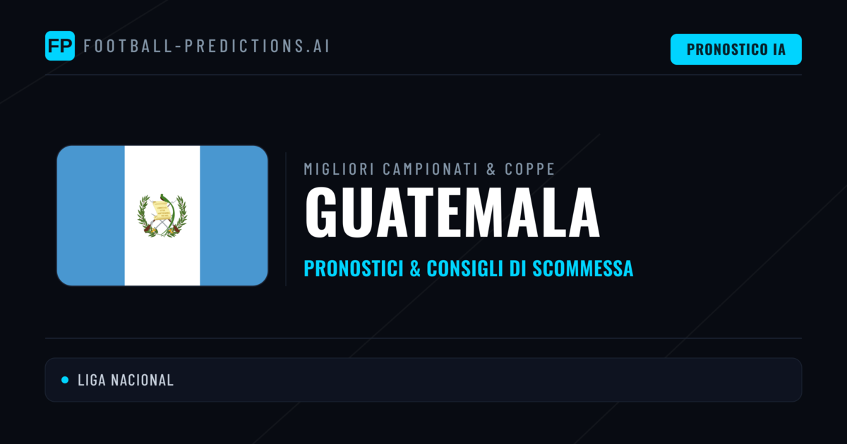 Pronostici Calcio Guatemala — Scommesse e Consigli