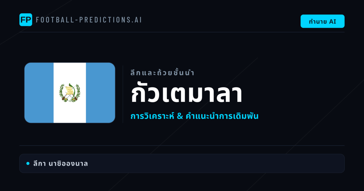 วิเคราะห์บอล กัวเตมาลา & วิเคราะห์ผล