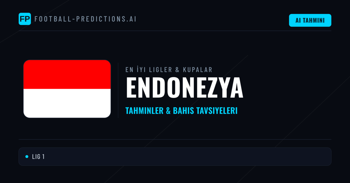 Endonezya Futbol Tahminleri & İddaa İpuçları
