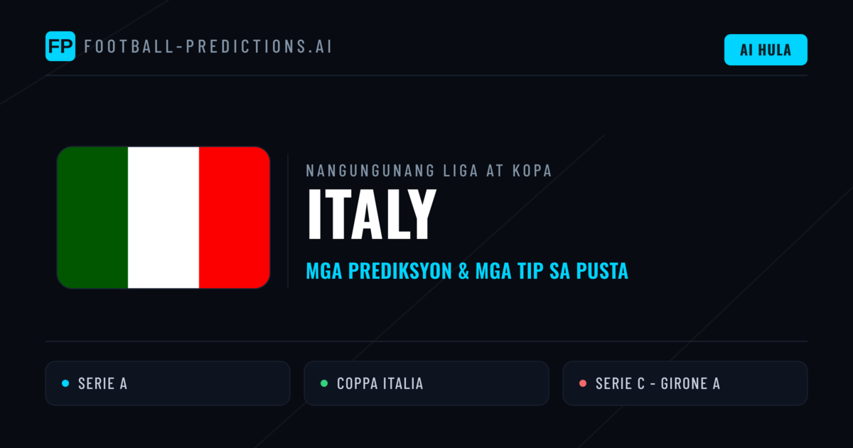 Prediksyon at Tips sa Italy Football