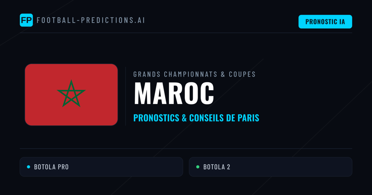 Pronostics football Maroc & Conseils de Paris