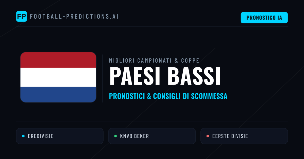 Pronostici Calcio Paesi Bassi — Scommesse e Consigli