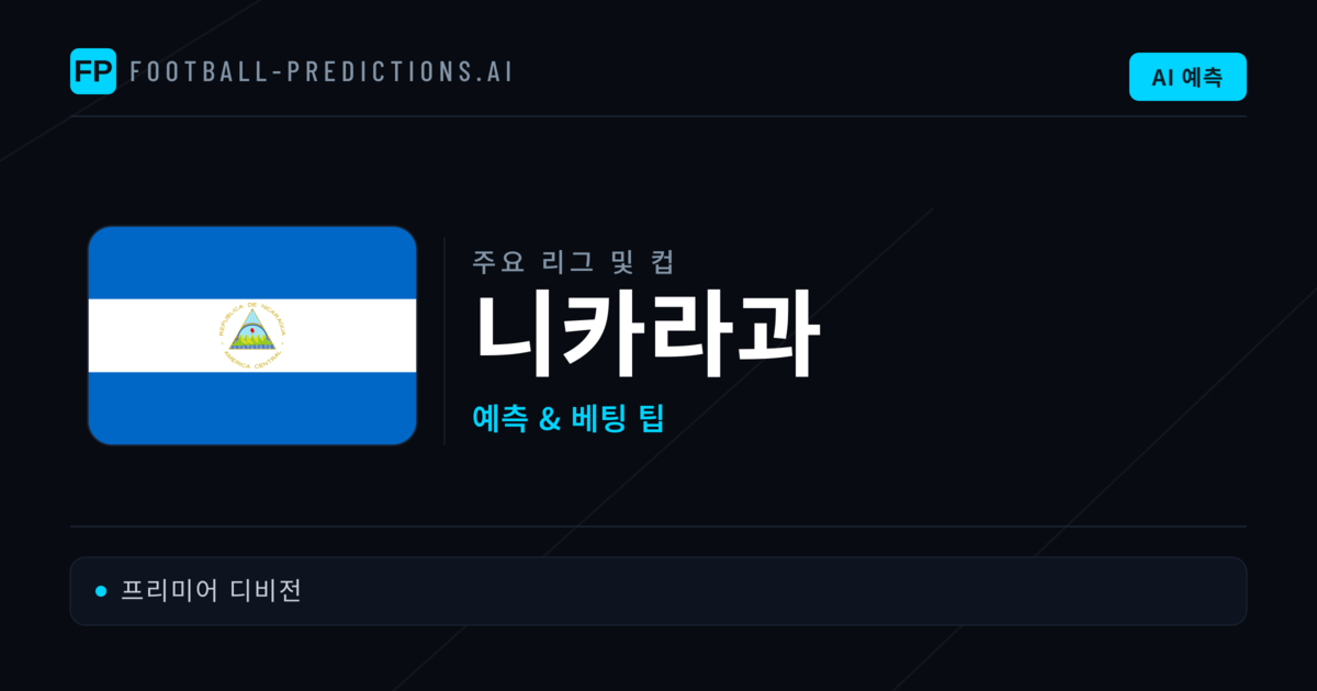 니카라과 축구 예측 & 베팅 팁