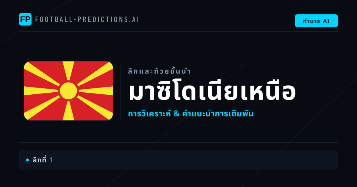 วิเคราะห์บอล มาซิโดเนียเหนือ & วิเคราะห์ผล