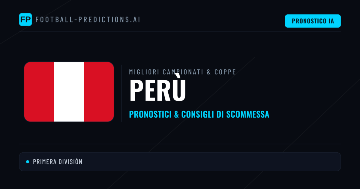 Pronostici Calcio Perù — Scommesse e Consigli