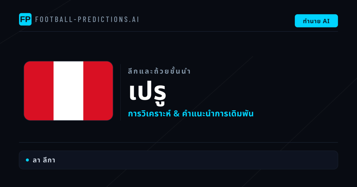 วิเคราะห์บอล เปรู & วิเคราะห์ผล