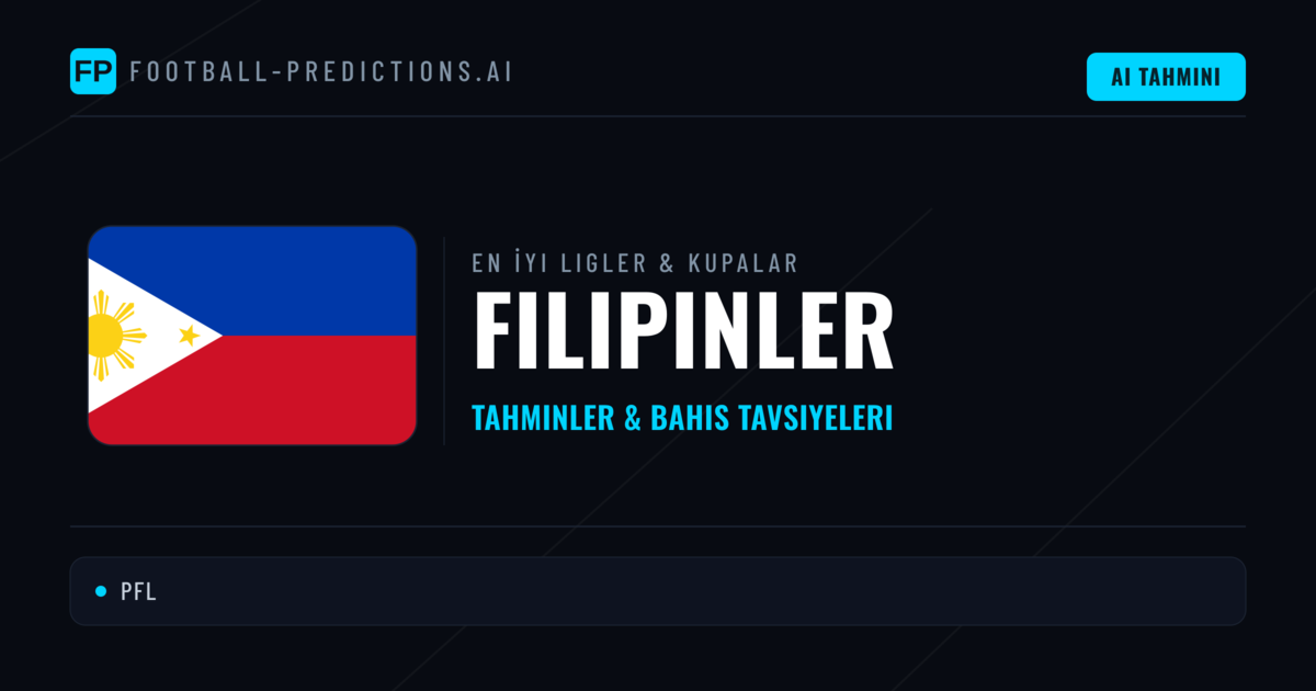 Filipinler Futbol Tahminleri & İddaa İpuçları