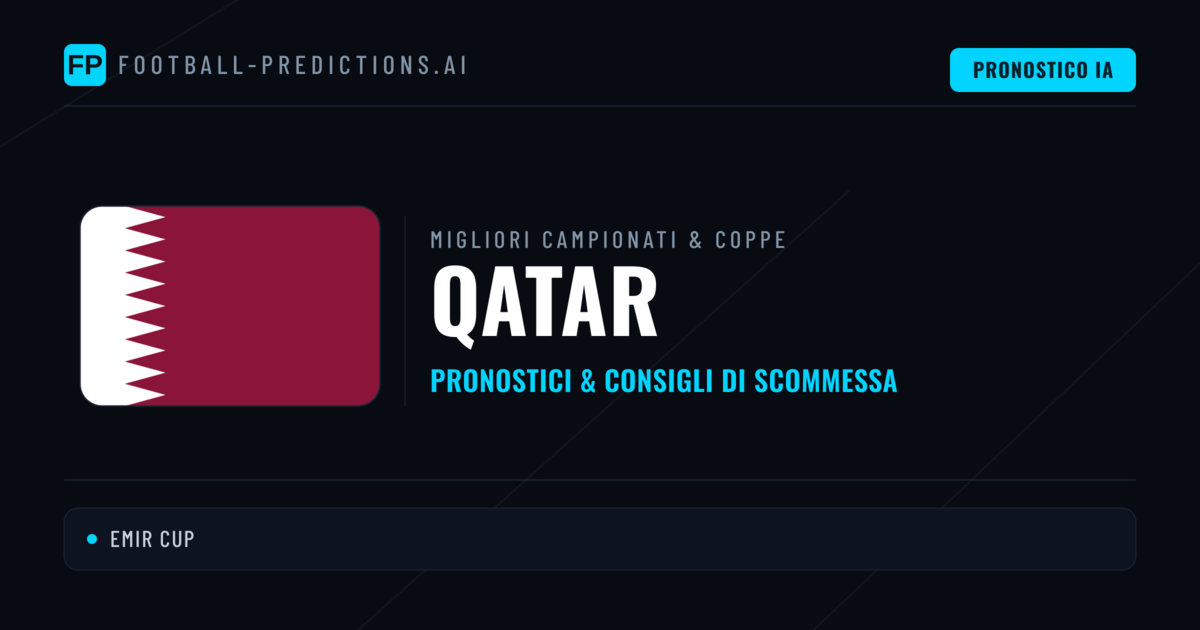 Pronostici Calcio Qatar — Scommesse e Consigli