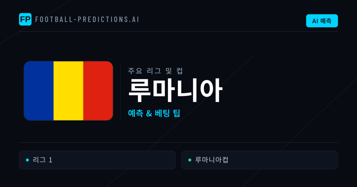 루마니아 축구 예측 & 베팅 팁