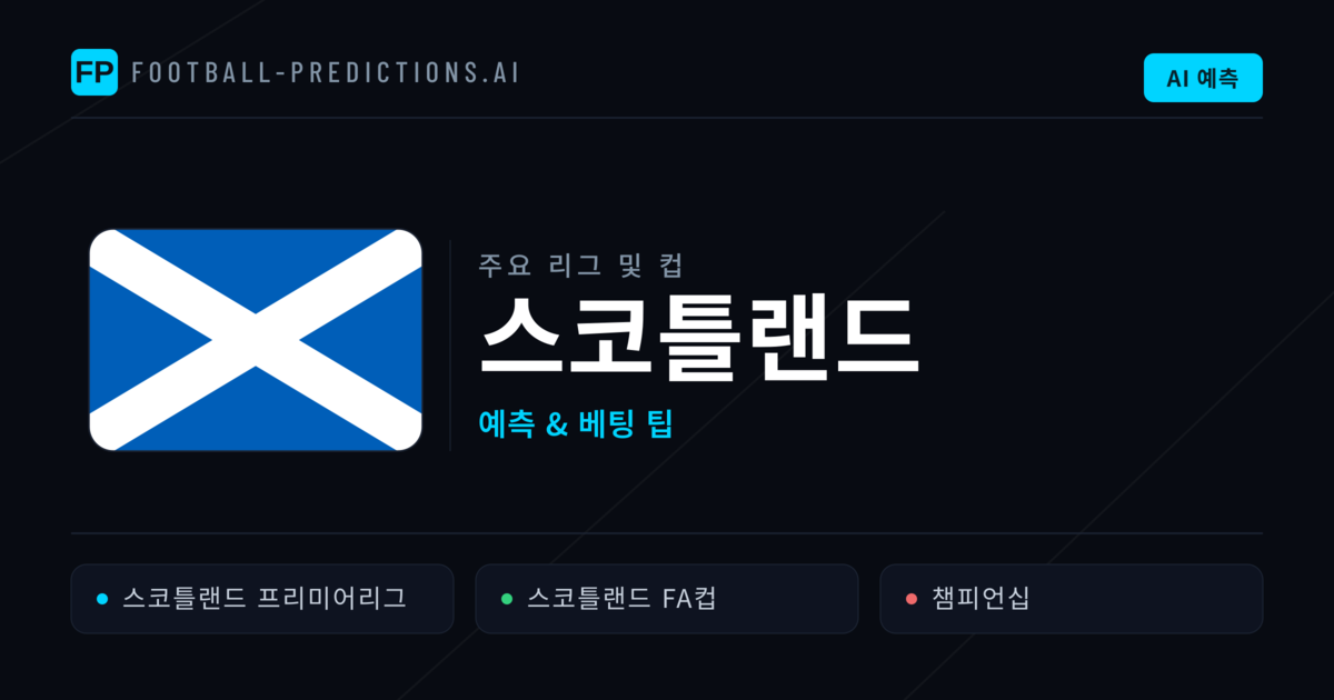 스코틀랜드 축구 예측 & 베팅 팁