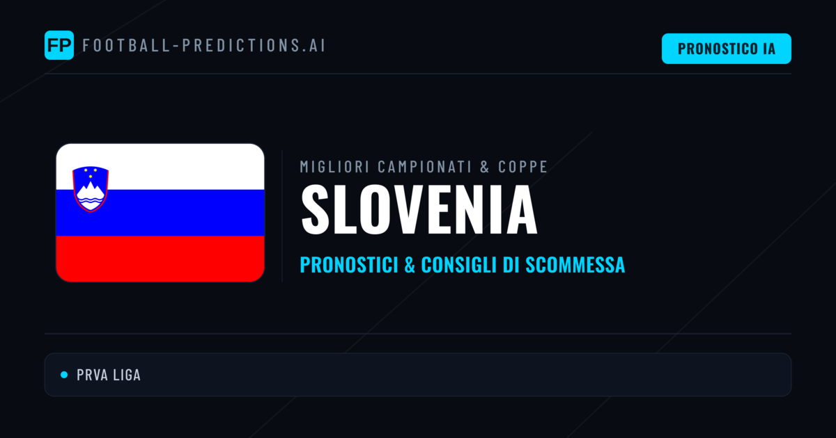 Pronostici Calcio Slovenia — Scommesse e Consigli