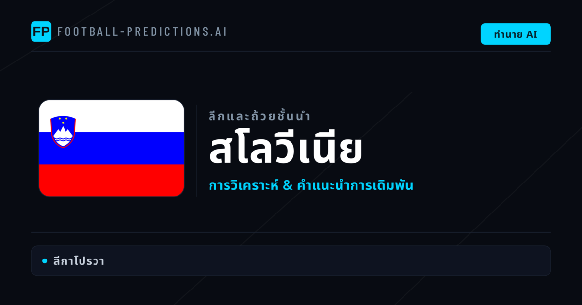 วิเคราะห์บอล สโลวีเนีย & วิเคราะห์ผล