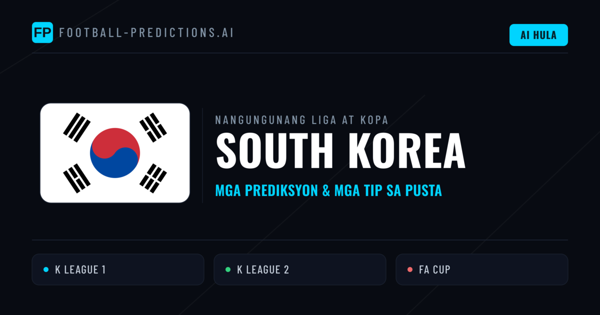 Prediksyon at Tips sa South Korea Football