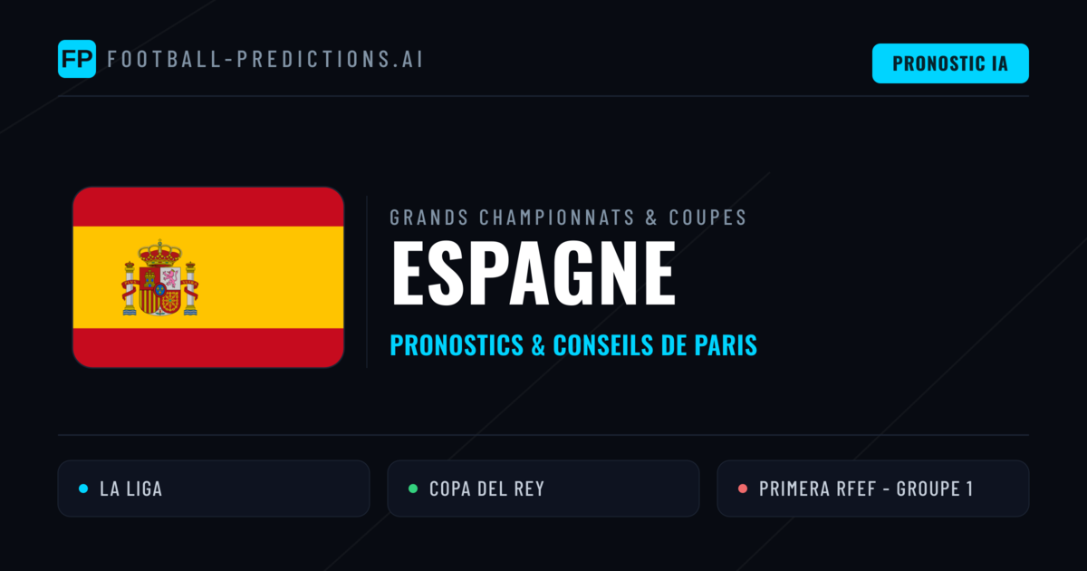 Pronostics football Espagne & Conseils de Paris