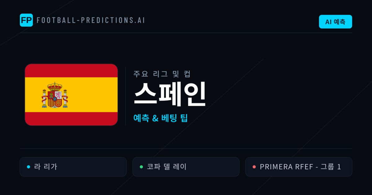 스페인 축구 예측 & 베팅 팁