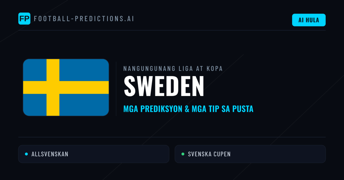 Prediksyon at Tips sa Sweden Football