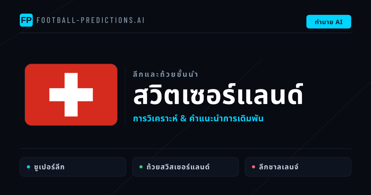 วิเคราะห์บอล สวิตเซอร์แลนด์ & วิเคราะห์ผล