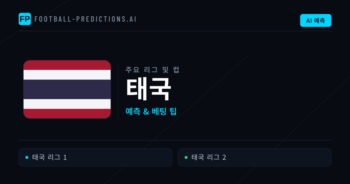 태국 축구 예측 & 베팅 팁