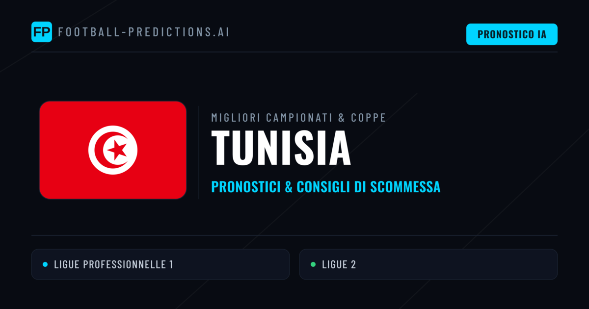 Pronostici Calcio Tunisia — Scommesse e Consigli