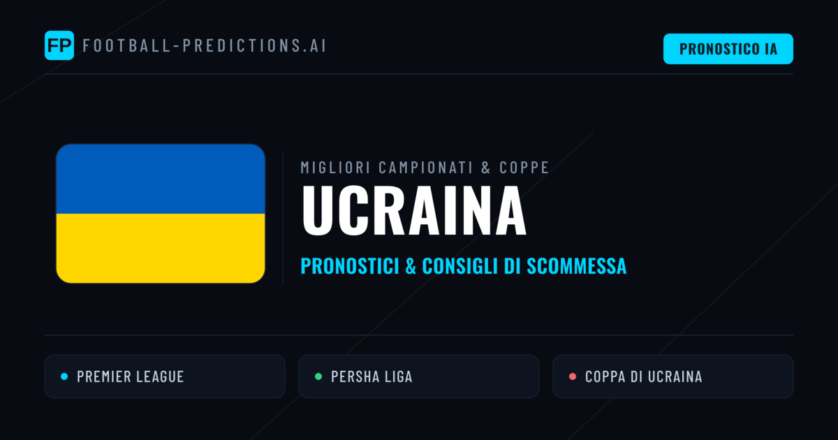 Pronostici Calcio Ucraina — Scommesse e Consigli