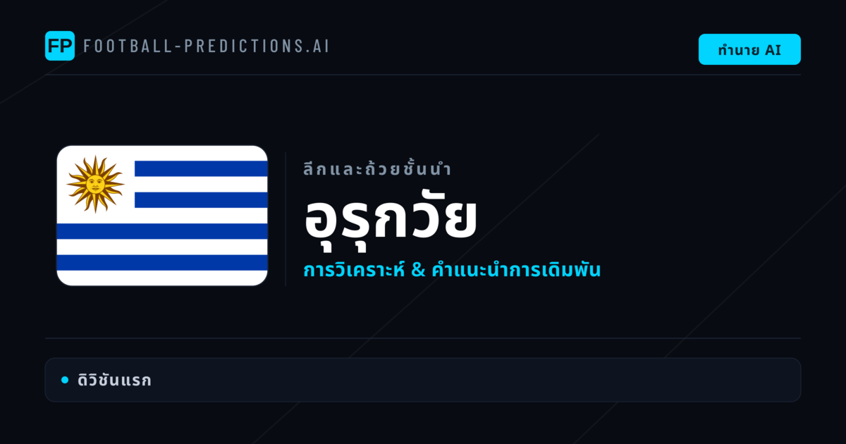 วิเคราะห์บอล อุรุกวัย & วิเคราะห์ผล