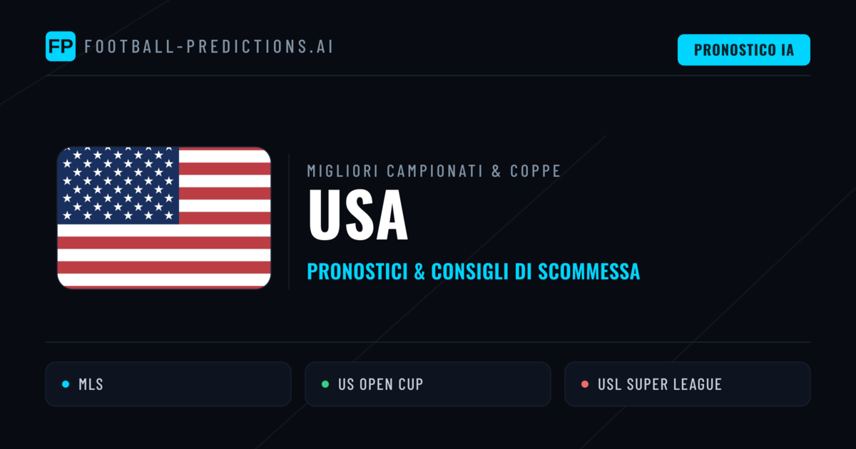 Pronostici Calcio USA — Scommesse e Consigli