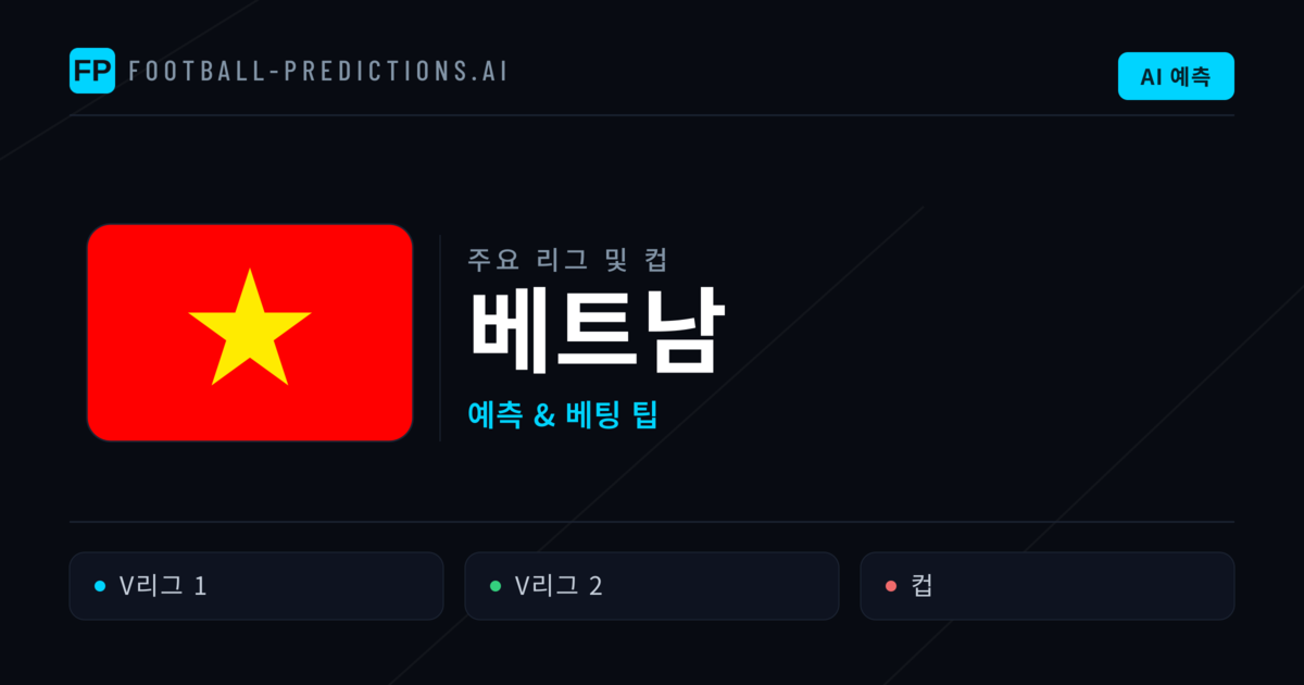 베트남 축구 예측 & 베팅 팁