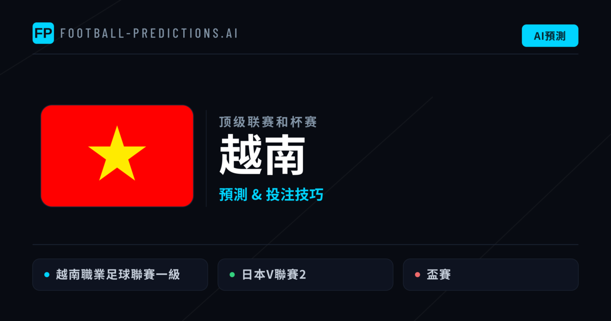 越南足球賽事預測 — 運彩分析與推薦