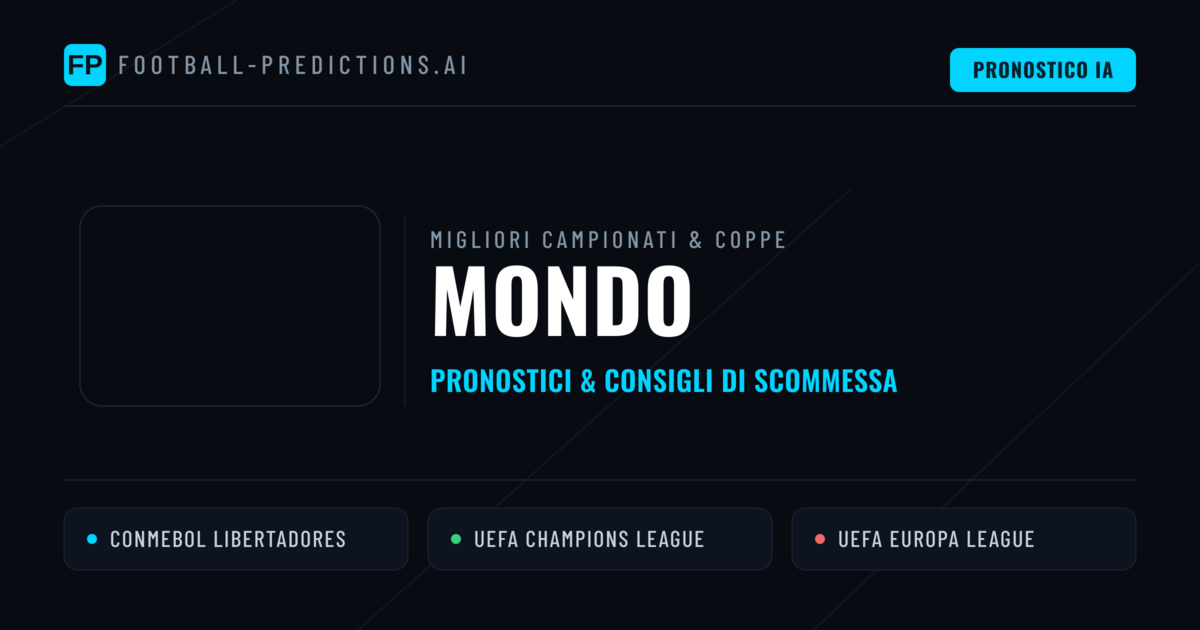 Pronostici Calcio Mondo — Scommesse e Consigli