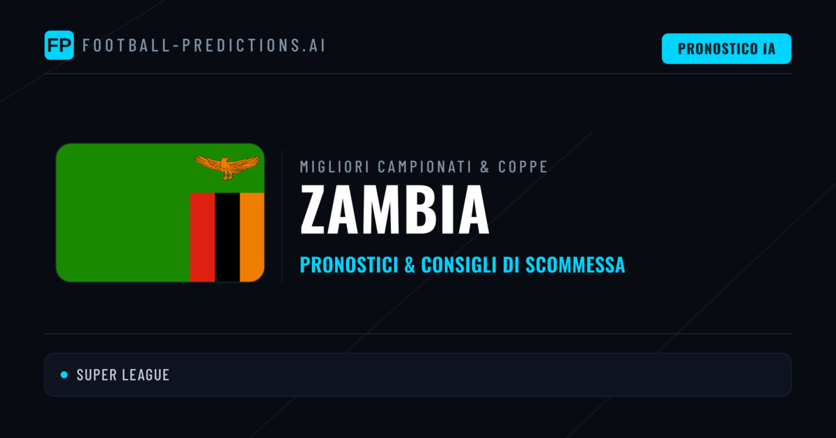 Pronostici Calcio Zambia — Scommesse e Consigli