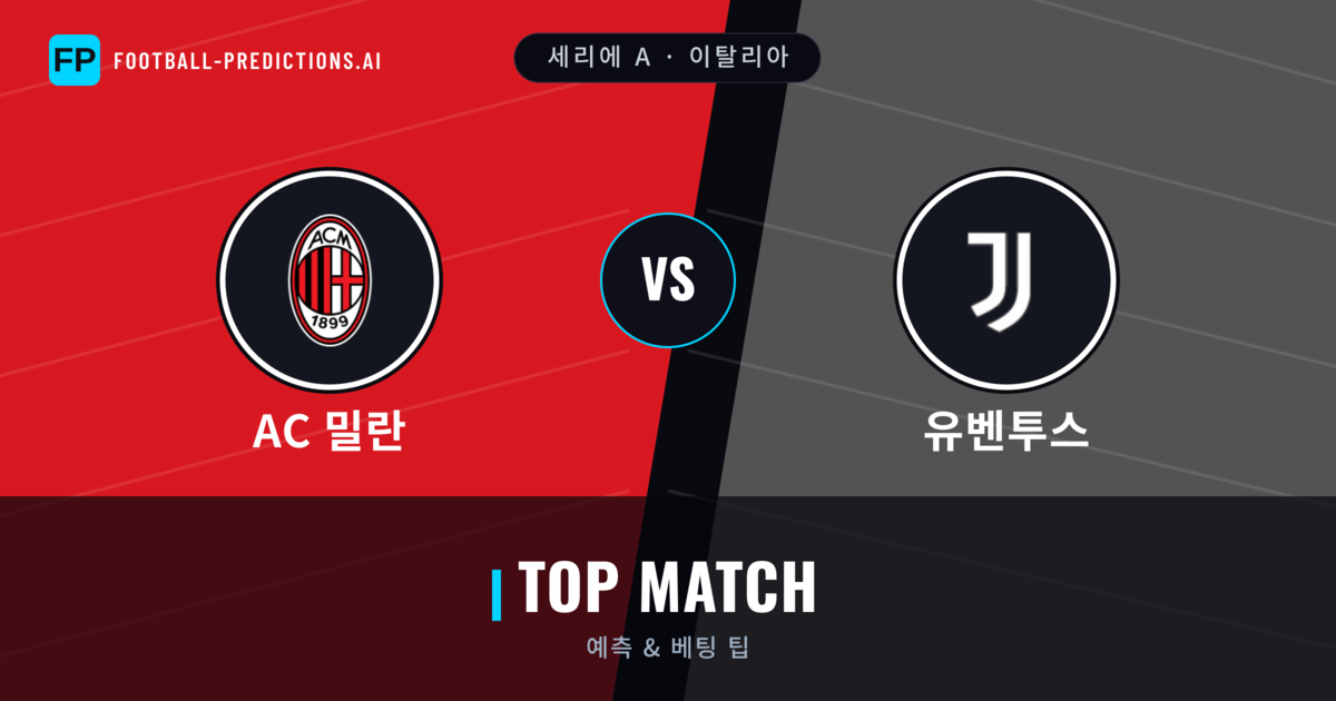 AC 밀란 vs 유벤투스 축구 예측 & 통계